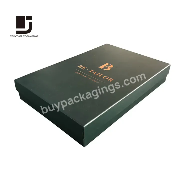 Custom Designs Black Paper Luxury Shirt Packaging Box