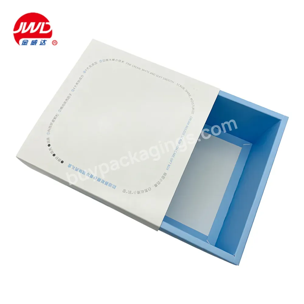 Custom Die Cut White Paper Card Cosmetic Drawer Sliding Paper Box