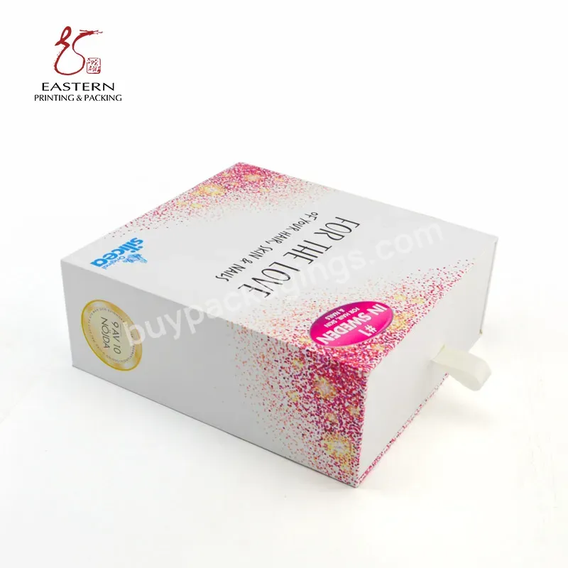 Custom Drawer Boxes Hand Cream Box Paper Packaging For Skin Care With Handle