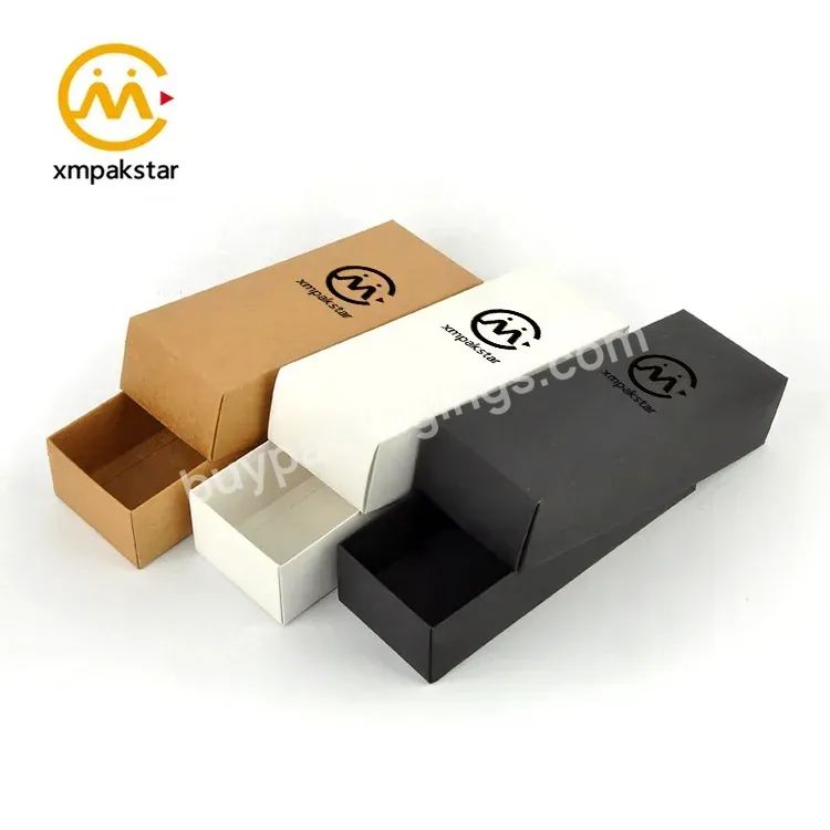 Custom Eco Friendly Brown Black Recycle Kraft Small Thin Paper Box For Lipgloss Packaging