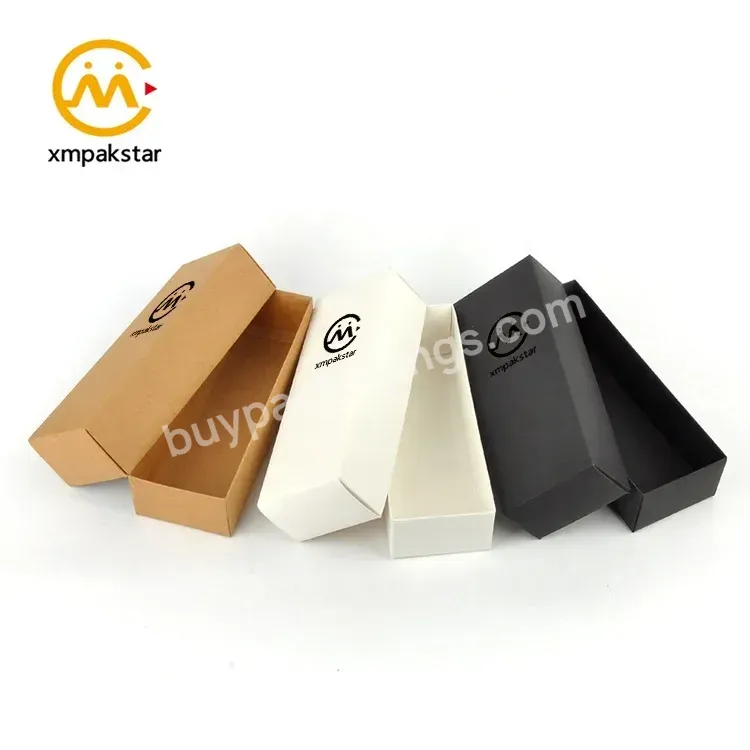 Custom Eco Friendly Brown Black Recycle Kraft Small Thin Paper Box For Lipgloss Packaging