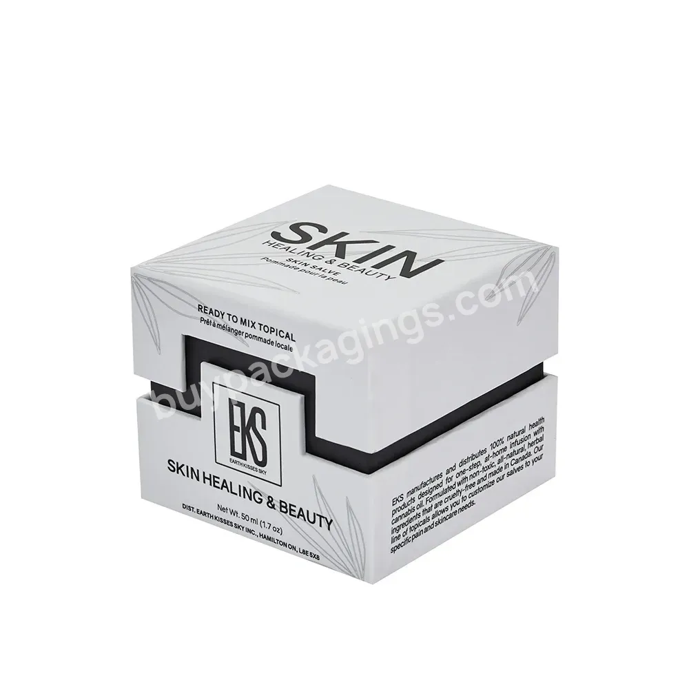 Custom Elegant White Cmyk Printing Design Skin Care Packaging Storage Cosmetic Perfume Bottle 2 Piece Box With Neck