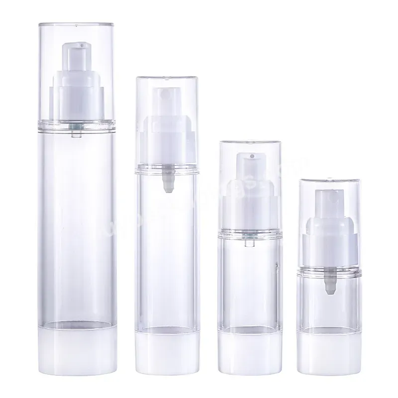 Custom Empty 15ml 30ml 50ml 100ml Airless Serum Bottle Lotion Plastic Pet Bottles With Sprayer Or Lotion Pump Free Sample