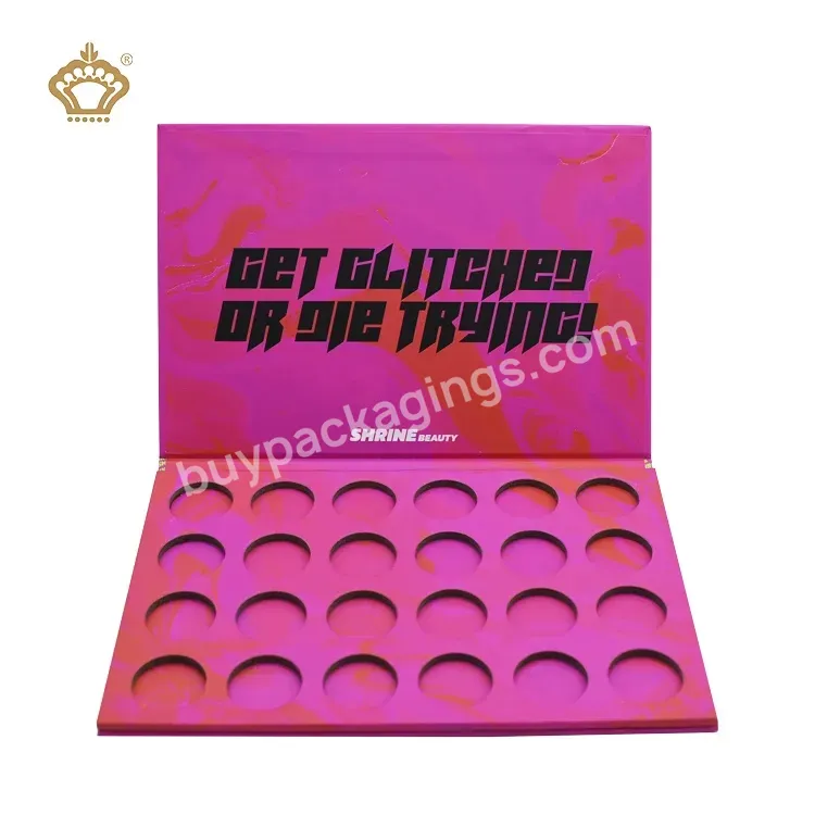 Custom Eyeshadow Palette Empty Magnetic Paper Package Makeup Container Cosmetics Packaging With Mirror