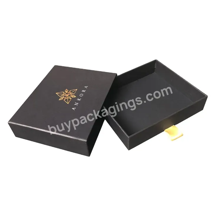 Custom Foil Logo Jewelry Drawer Gift Paper Box Packaging
