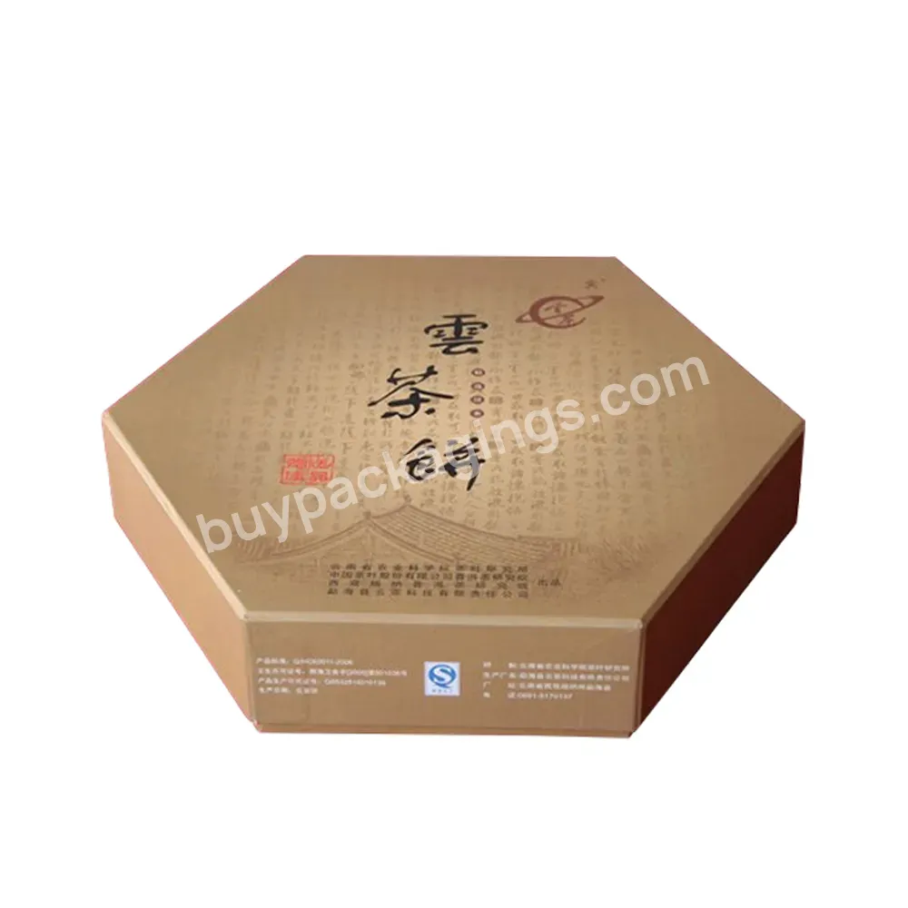 Custom Foldable Hexagon Shape Cardboard Gift Box With Handle