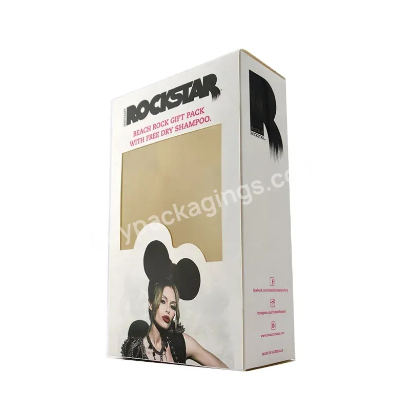 Custom Foldable Shampoo Paper Box Packaging Recyclable White Cardboard Box