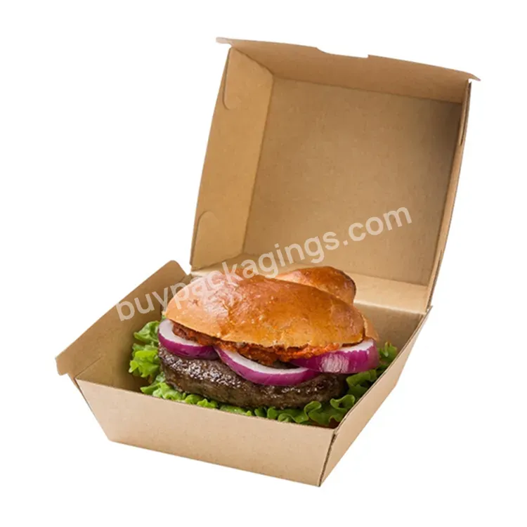 Custom Food Box,Kraft Burger Box Custom Printed,Burger Box Packaging Box Recycled Food Grade Eco-friendly Hamburger Boxes