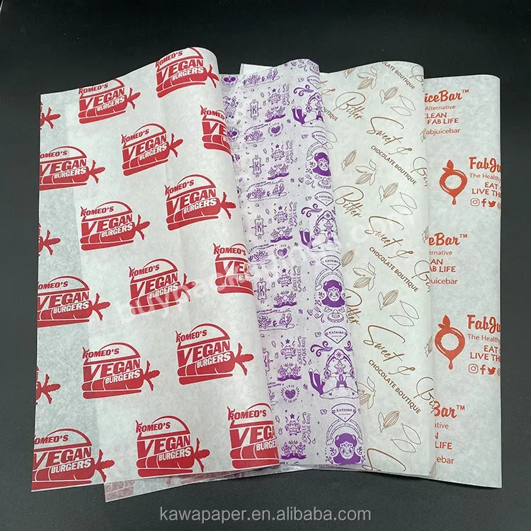 Custom Food Wrapping Paper Greaseproof Paper - Buy Food Grade Wrapping Paper,High Grade Greaseproof Paper,Food Wrapping Paper Greaseproof Paper.