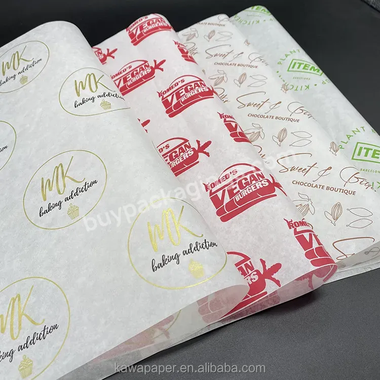 Custom Food Wrapping Paper Greaseproof Paper - Buy Food Grade Wrapping Paper,High Grade Greaseproof Paper,Food Wrapping Paper Greaseproof Paper.