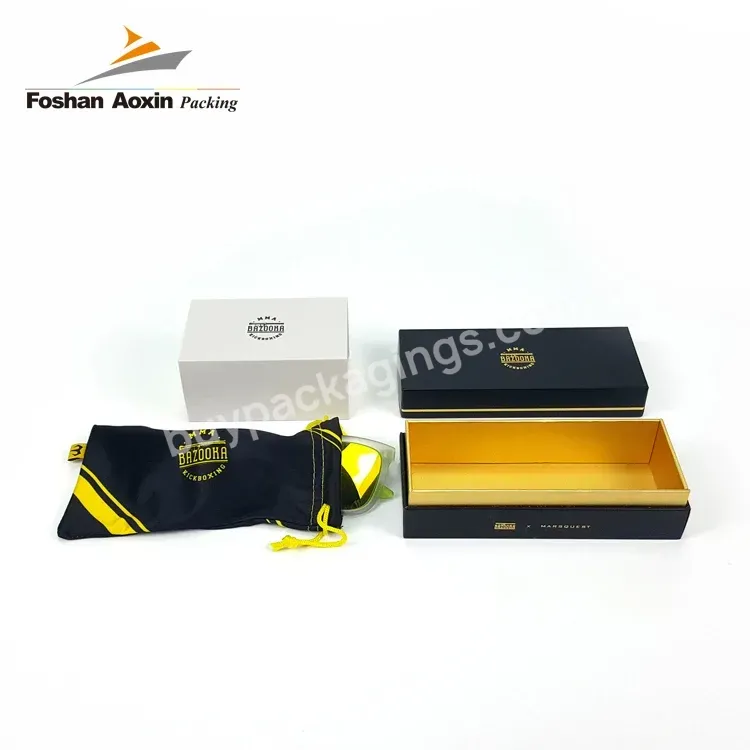 Custom Glossy Specialty Paper Rigid Cardboard Top And Bottom Packaging Box For Gift Sunglasses