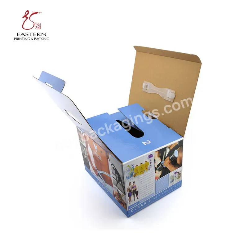 Custom Good Quality Color Printing Corrugated Foldable Storage Paper Packaging Gift Box With Handle