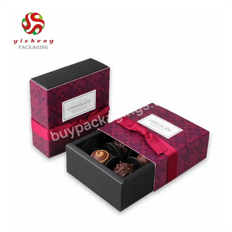 Custom Handmade Paper Cardboard Chocolate Strawberries Boxes Gift Packaging Box For Candy With Divider Inserts