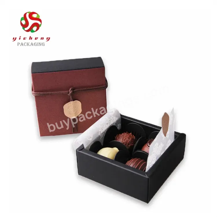 Custom Handmade Paper Cardboard Empty Drawer Chocolate Box Bar Gift Packaging For Candy With Divider Inserts