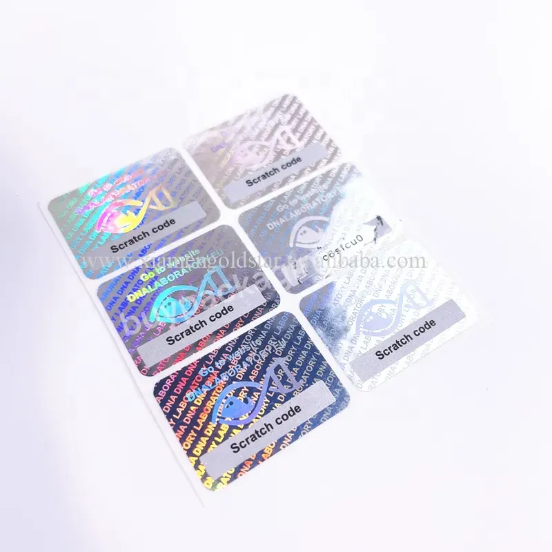 Custom High Quality Self Adhesive Strong Brand Name Print Custom Hologram Sticker 3d