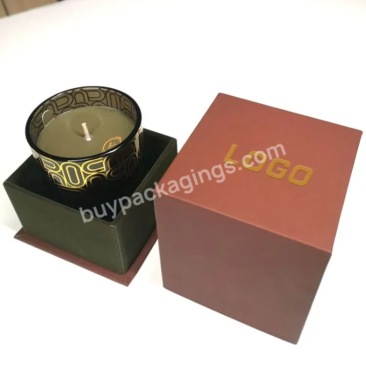 Custom Hot Stamping Luxury Square Lid And Base Empty Scented Candles Gift Set Gift Box - Buy Empty Candle Boxes,Candle Box,Scented Candle Box.