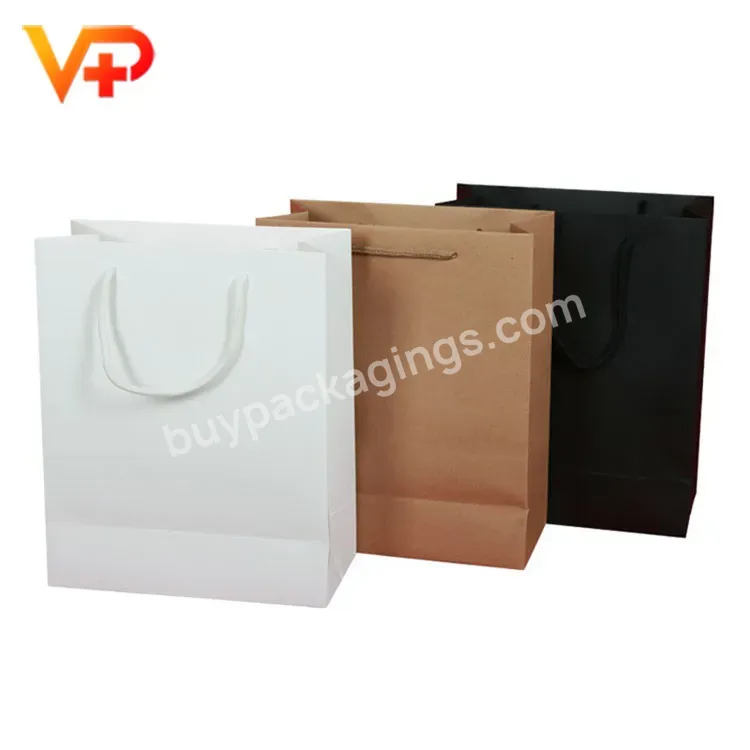 Custom Khaki Laminated Kraft Shopping Paper Bag