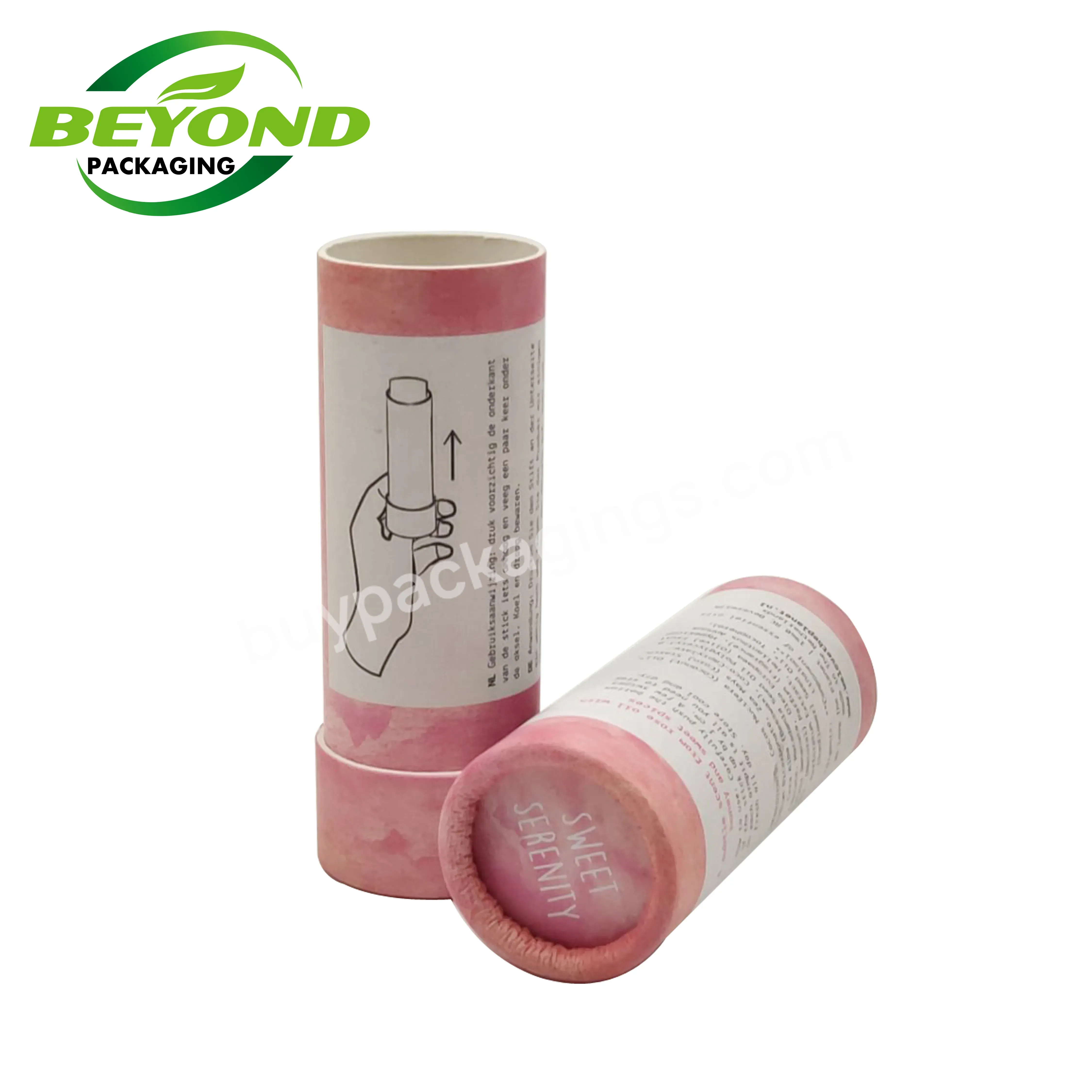 Custom Kraft Round Box Eco Friendly Container For Leather Repair Balm Deodorant Push Up Paper Tube