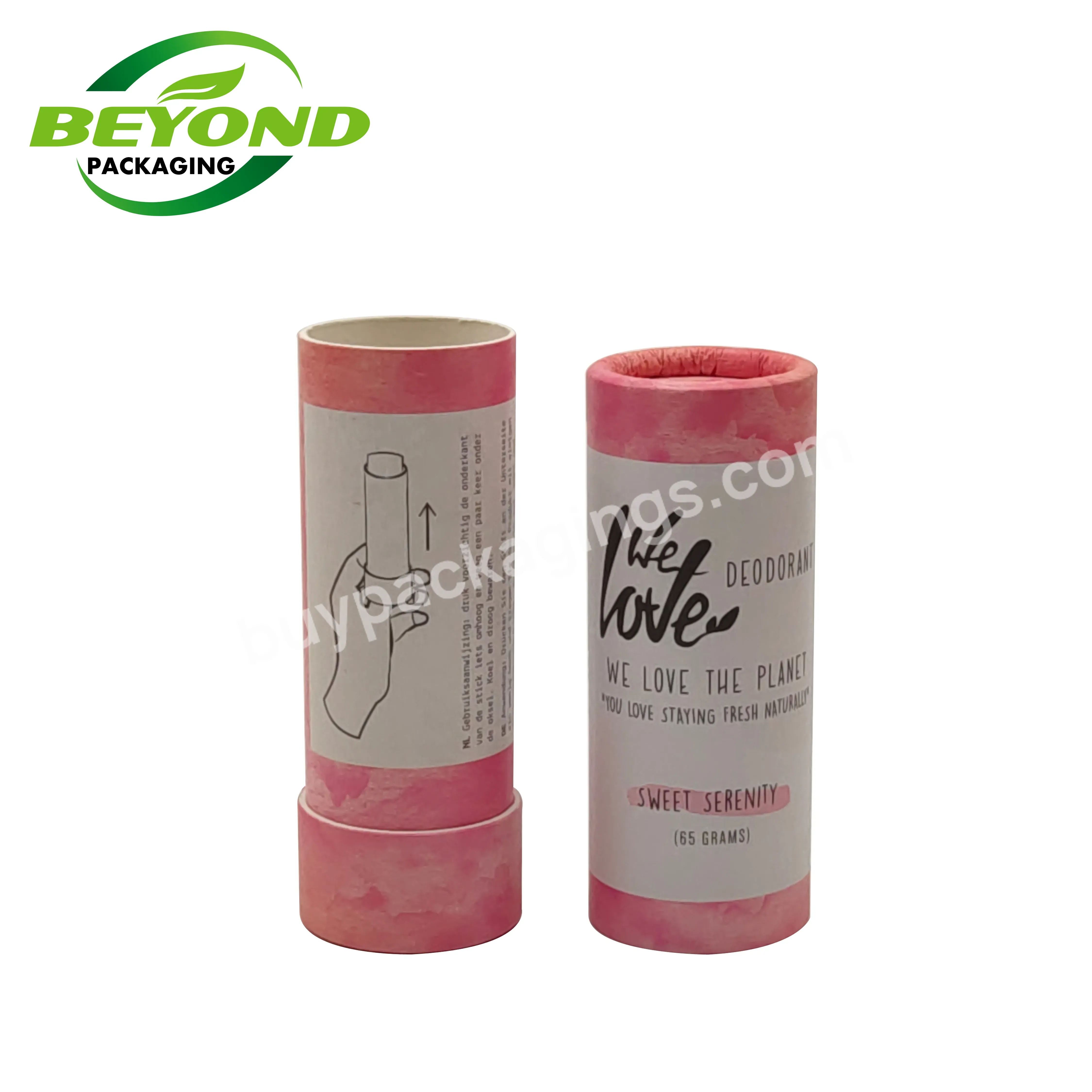 Custom Kraft Round Box Eco Friendly Container For Leather Repair Balm Deodorant Push Up Paper Tube