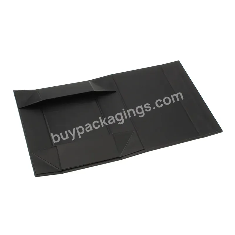 Custom Logo Black Rigid Paper Custom Premium Designed Cardboard Magnetic Closure Paper Gift Packaging Box