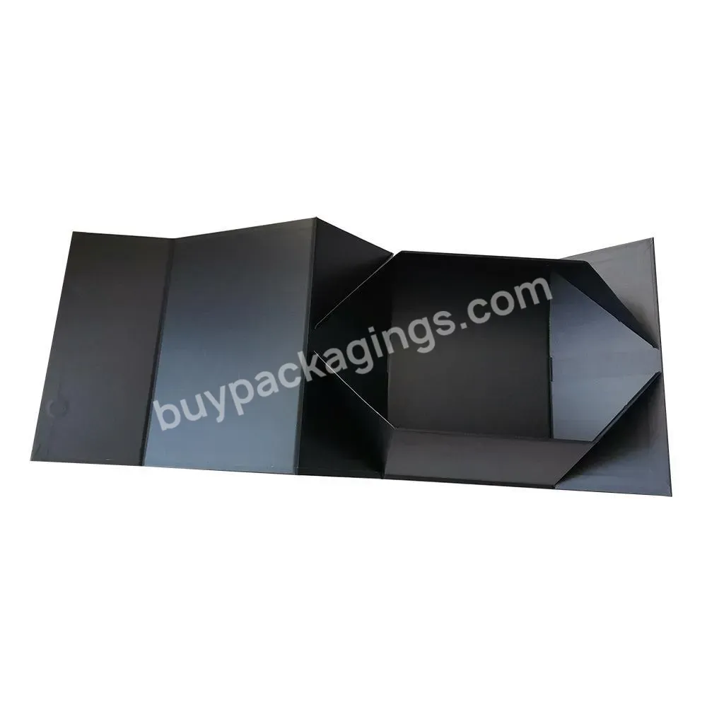 Custom Logo Black Rigid Paper Custom Premium Designed Cardboard Magnetic Closure Paper Gift Packaging Box
