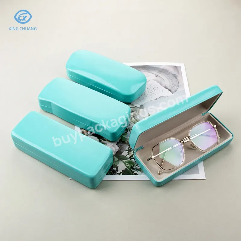 Custom Logo Blue Glossy Glasses Case High Quality Iron Case Glasses Case