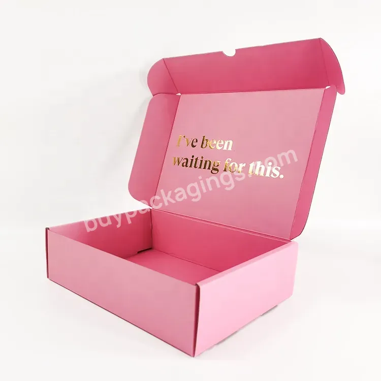 Custom Logo Cardboard Cartons 4x6 Reflective Eco Friendly Blush Pink Kraft Paper Books Packaging Recycled Shipping Box