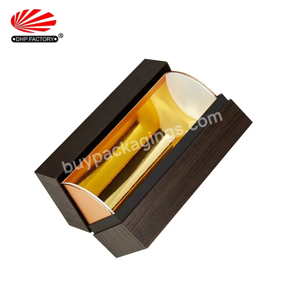 Custom Logo Cardboard Luxury Brand Single Bottle Wine Glass Packaging Magnetic Gift Box