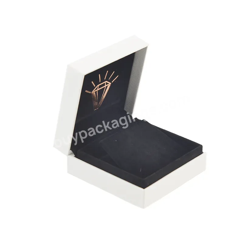 Custom Logo Cardboard Packaging Gift Velvet Jewelry Necklace Box