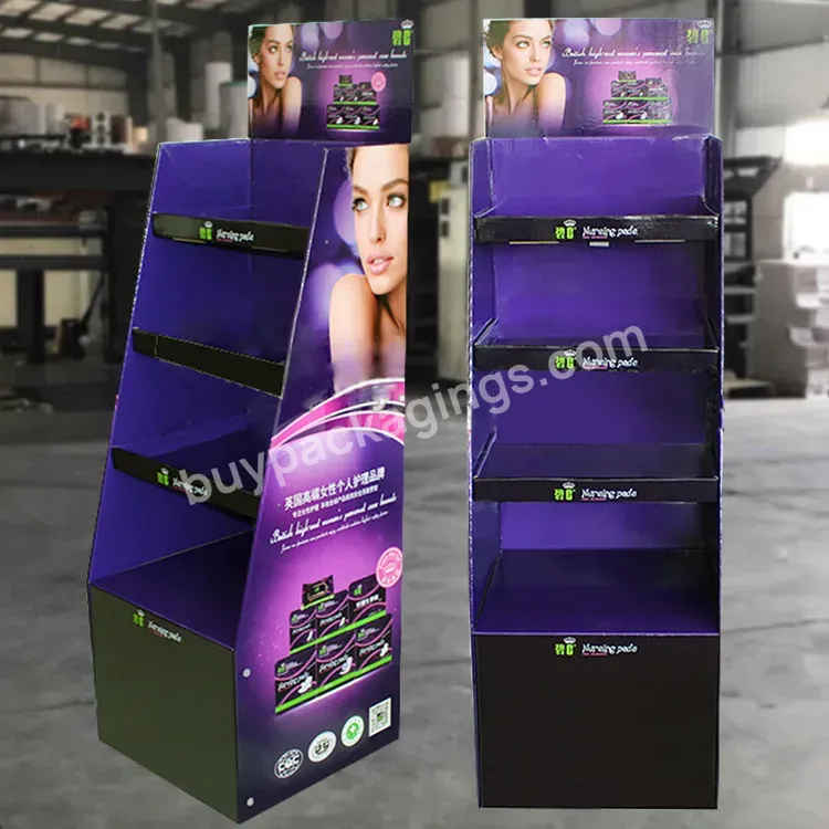 Custom Logo Cardboard Professional Makeup Mac Cosmetic Display Stand