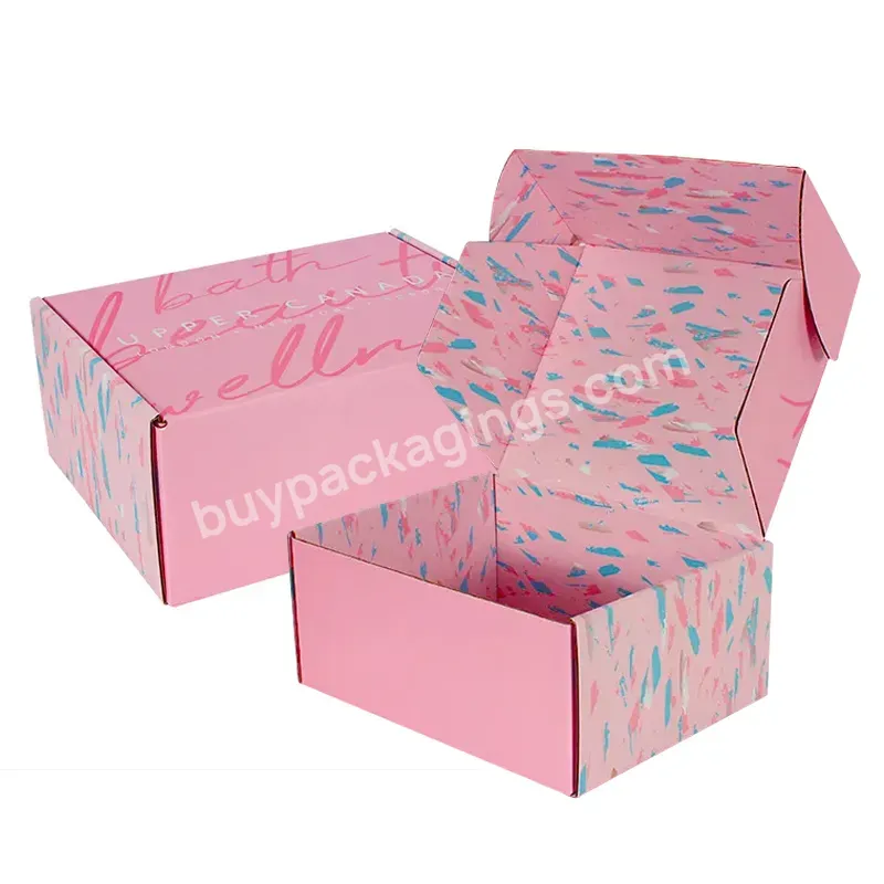 Custom Logo Clothing Mailer Cardboard Corrugated Packaging Mailing Cartoon Skin Care Paper Shipping Box