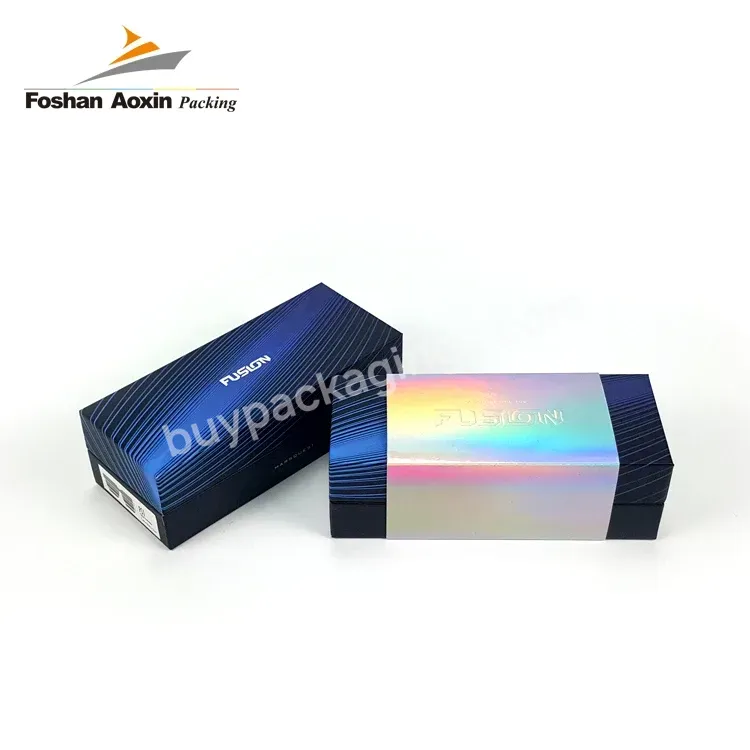 Custom Logo Coated Paper Cardboard Top And Bottom Sunglasses Packaging Gift Box With Glossy Sleeve