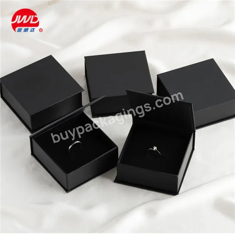 Custom Logo Coffret Bracelet Earring Ring Chain Black Pendant Necklace Box Paper Packaging Gift Jewelry Sliding Boxes