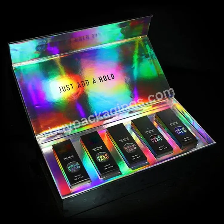 Custom Logo Corrugated Paper Cosmetic Beauty Gift Packaging Luxury Personalized Holographic Lash Lip Gloss Mailer Shipping Boxes - Buy Holographic Mailer Box,Holographic Lip Gloss Boxes,Holographic Lash Boxes.