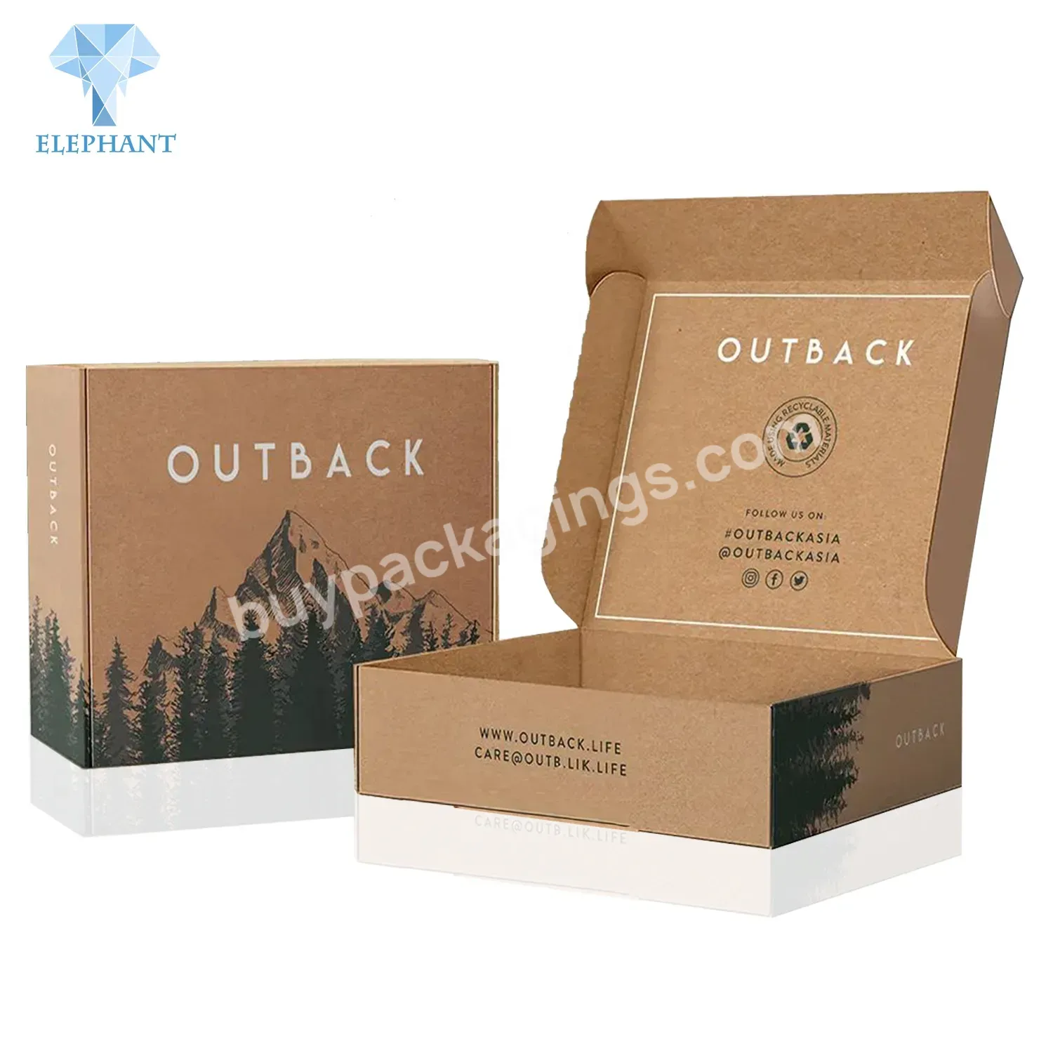 Custom Logo Diecut Recycled Collapsible Corrugated Paper Outer Carton Box