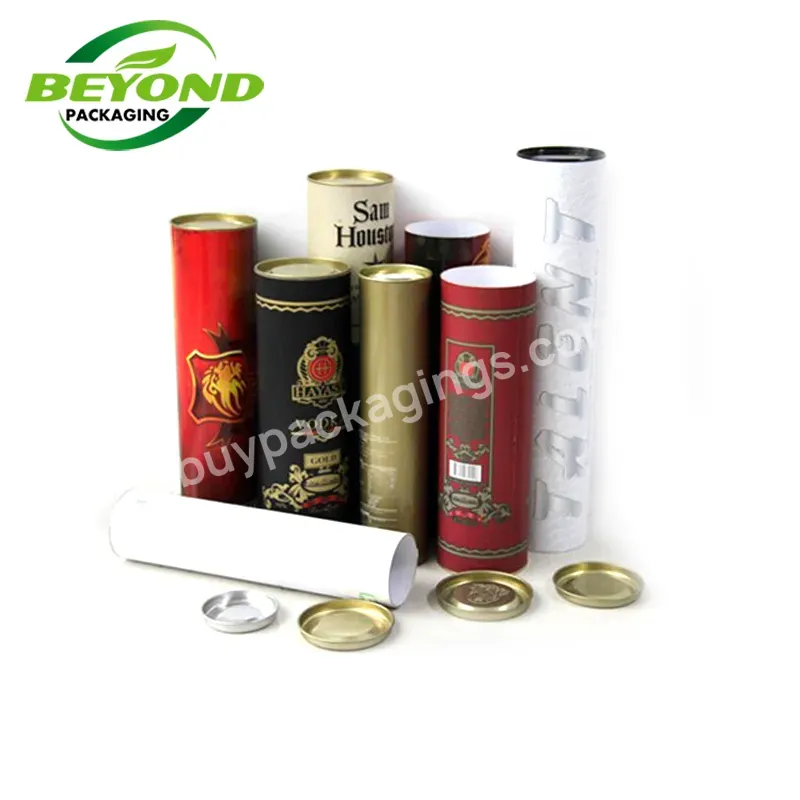 Custom Logo Eco Frienfdly Cardboard Paper Laminating Round Paper Tubes Gift Packaging Cylinder Box For Clothing