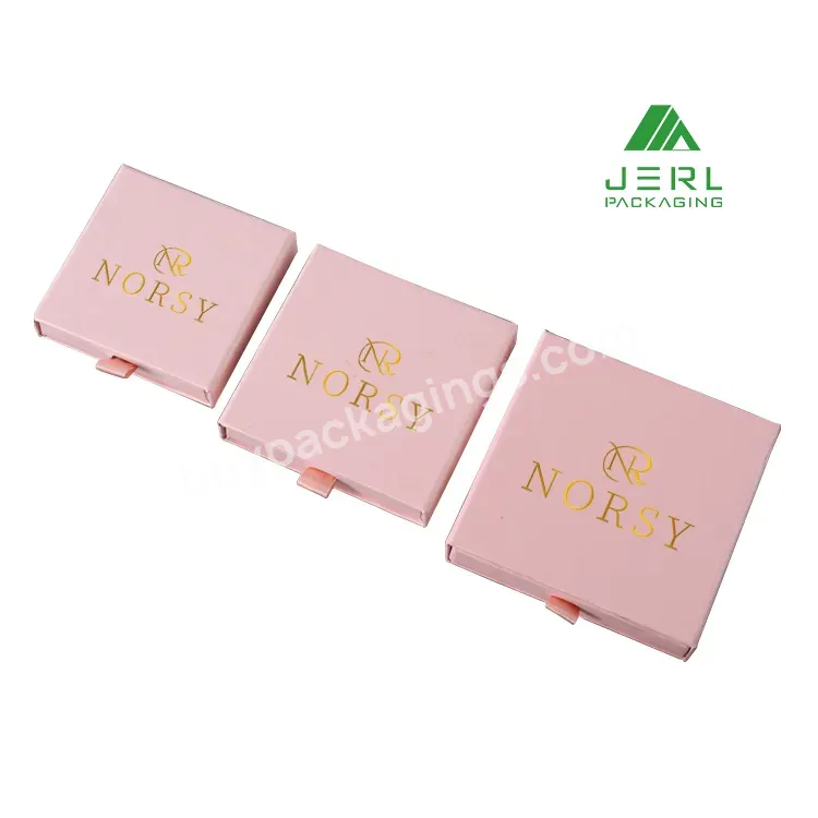 Custom Logo Gold Foil Packing Box Pink Packaging Boxes For Small Business Jewelry Packaging Set
