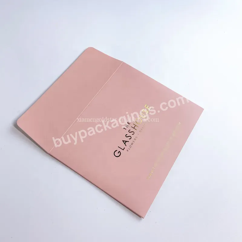 Custom Logo Gold Hot Stamping Cheap Gift Card Paper Envelope Packaging White Envelopes