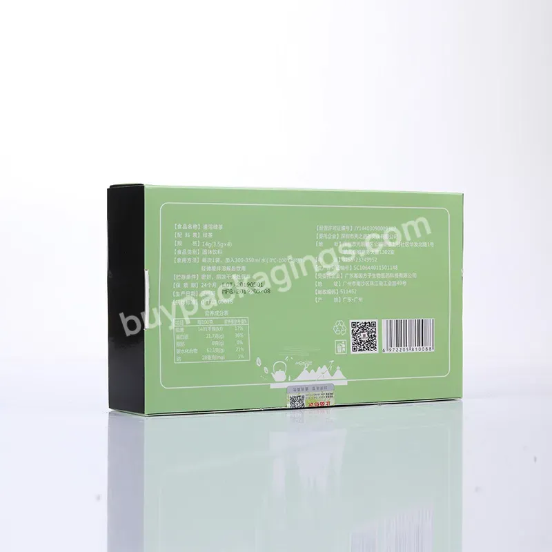 Custom Logo Green Cardboard Luxury Square Tea Gift Box Tea Packaging Box For Tea Small Business