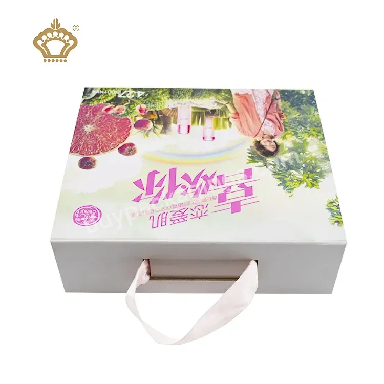 Custom Logo Large Luxury Pink Rigid Magnetic Folding Paper Packaging Gift Box With Ribbon
