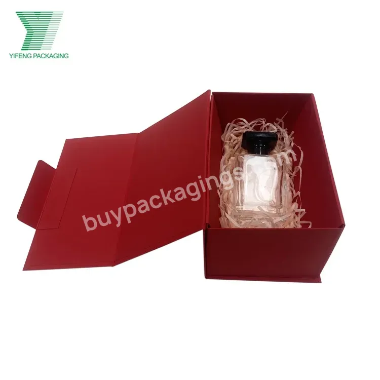 Custom Logo Luxury Cosmetic Packaging Box Flip Eco Foldable Paper Gift Perfume Box