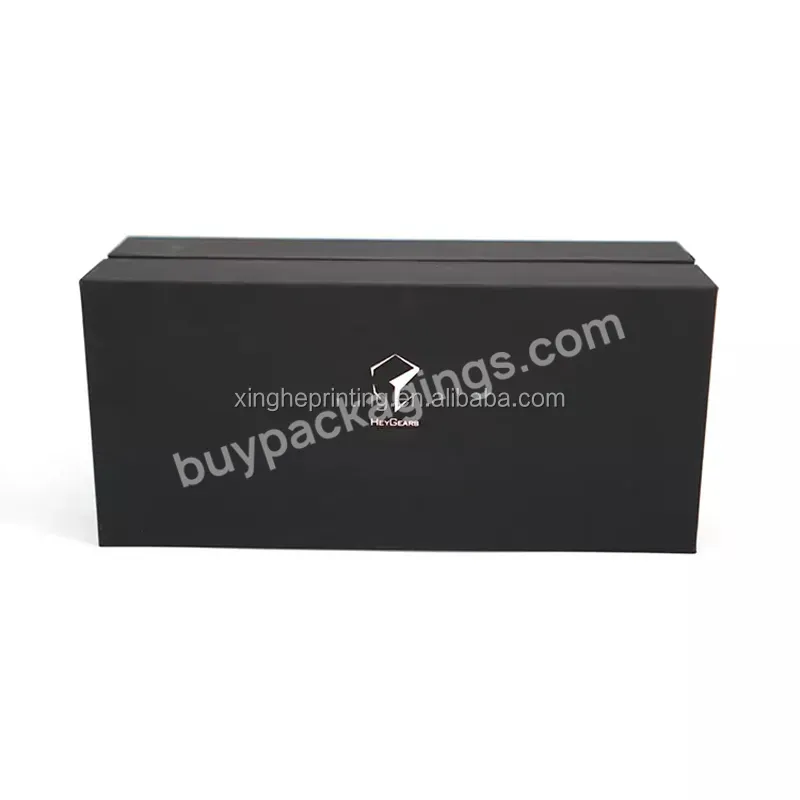 Custom Logo Luxury Foldable Package Printed Gift Black Folding Paper Shipping Packaging Box