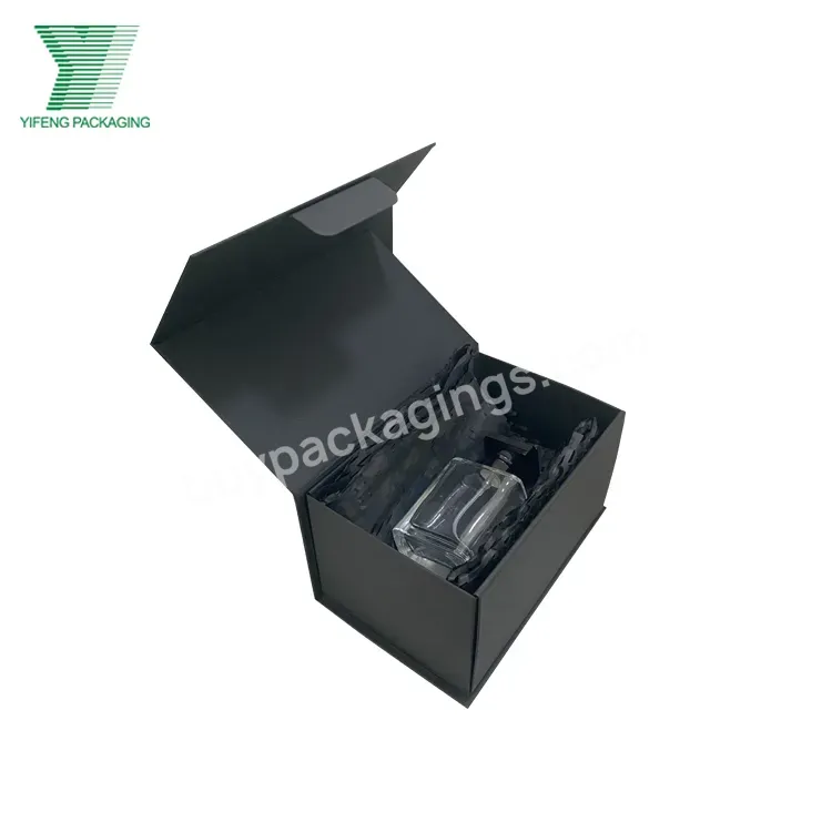 Custom Logo Luxury Folding Carton Gift Brandy Paper Packaging Boxes For Whisky Champagne Wine Bottle Packing Box