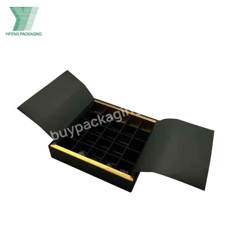 Custom Logo Luxury Matte Rigid Black Gift Box Food Cushion Pad Cardboard Paper Box With Lid