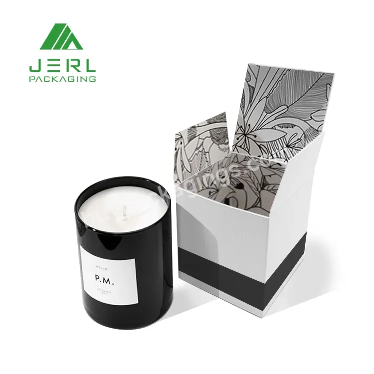 Custom Logo Luxury Paper Candle Gift Whine Candle Boxes With Insert