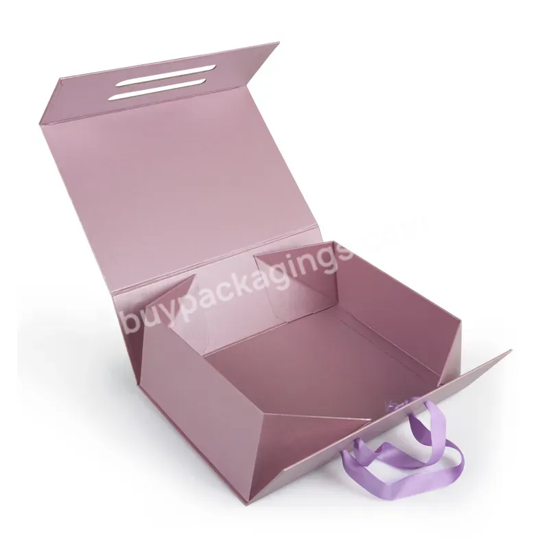 Custom Logo Luxury Paper Rigid Cardboard Storage Box With Handle Clothes Packaging Baby Gift Box For Shoes & Clothing