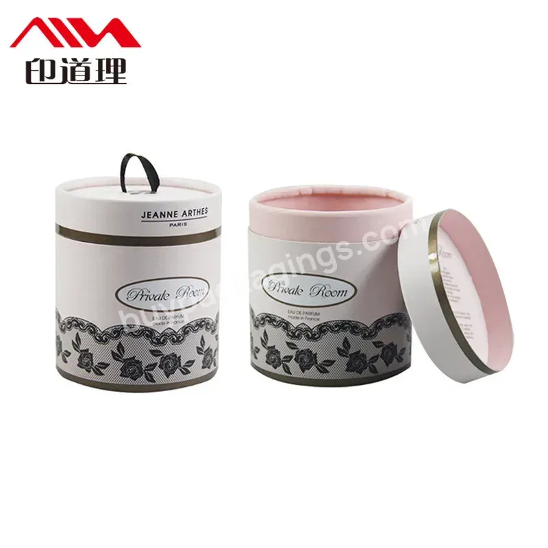 Custom Logo Luxury Pink Rose Packaging Cardboard With Hat Round Tube Gift Flower Box Paper Cylinder Rigid Packing Boxes