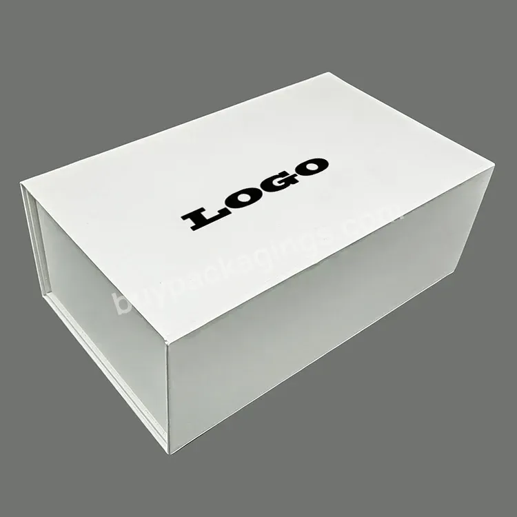 Custom Logo Luxury White Paper Folding Slide Open Product Gift Packaging Large Drawer Box