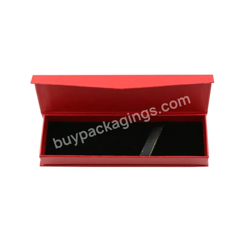 Custom Logo Magnetic Luxury Paper Cardboard Pen Packaging Gift Box With Foam