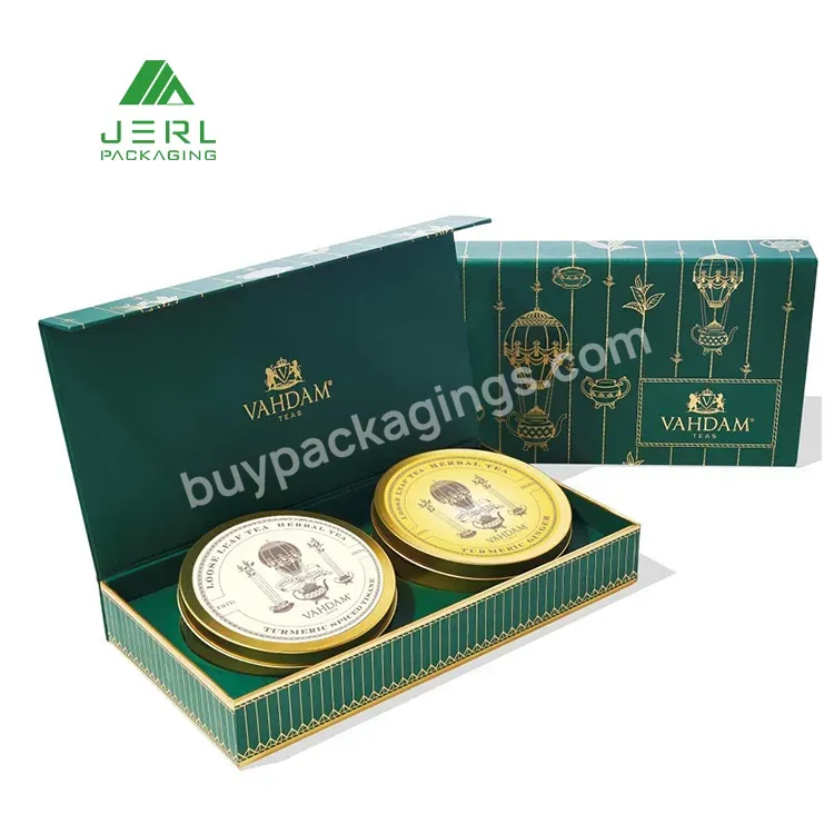 Custom Logo Magnetic Paperboard Loose Leaf Tea Packaging Bags Gift Box Tea Boxes